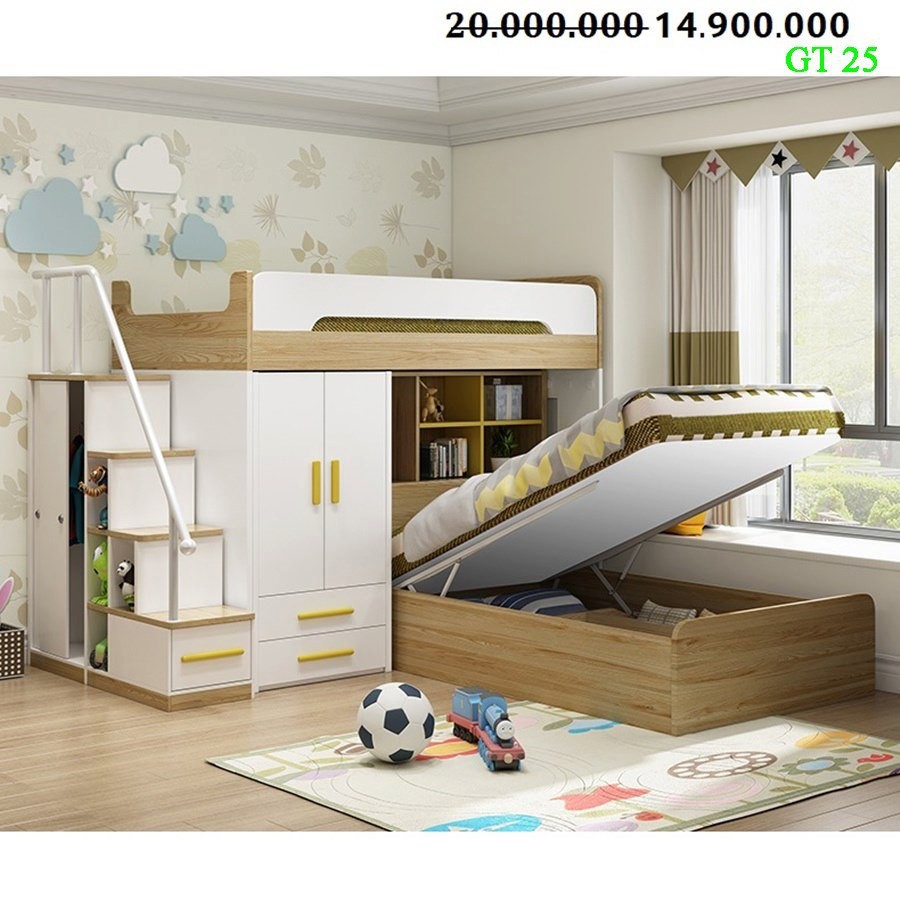 GIƯỜNG TẦNG THÔNG MINH ĐA NĂNG - Miễn Phí Vận Chuyển Lắp Đặt Hà Nội