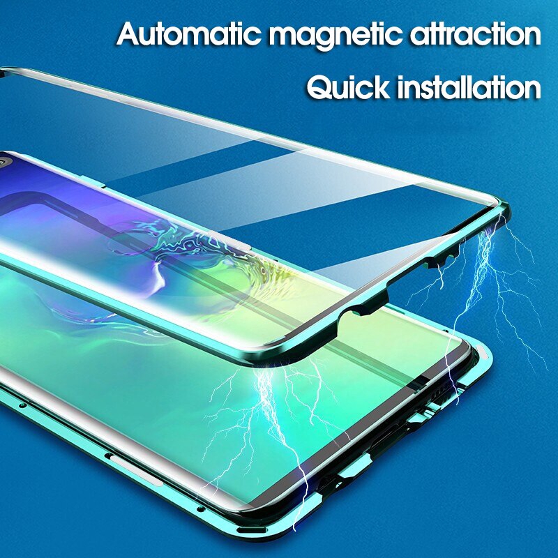 Ốp điện thoại hai mặt viền nam châm cho Samsung S10plus S10 Note10 10Plus s9 s8 note9 note8 s9+ s8+ | BigBuy360 - bigbuy360.vn