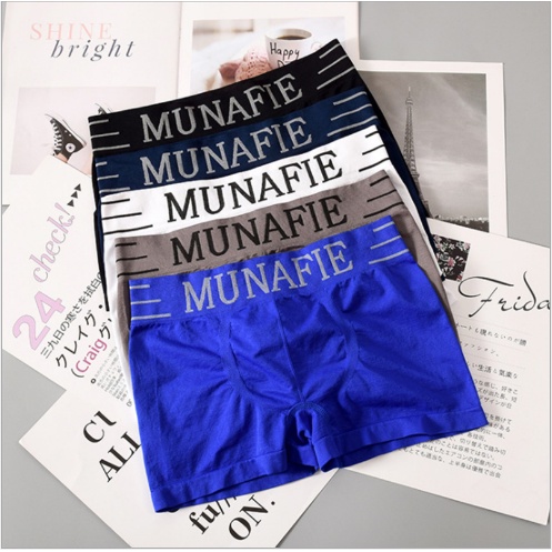 SET 3 Quần Sịp Nam Đùi Cotton, Quần Lót Nam Munafie Dệt Kim Co Giãn 4 Chiều Đóng Túi Zip Sang Trọng LOTNAM11