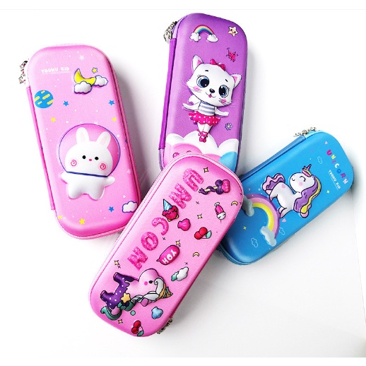 Hộp bút 3D hình nổi phi hành gia ngựa thần HB272 bóp viết cute dễ thương