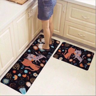 Bộ 2 thảm trải sàn bếp loại đẹp giao màu ngâu nhiên