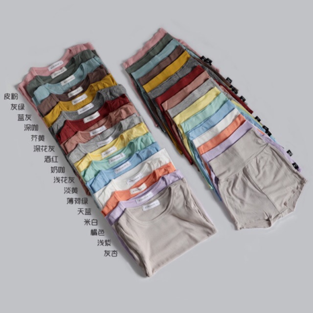 BỘ THUN GÂN LẠNH CHUẨN MINKY MOM ( Màu 1-9 )