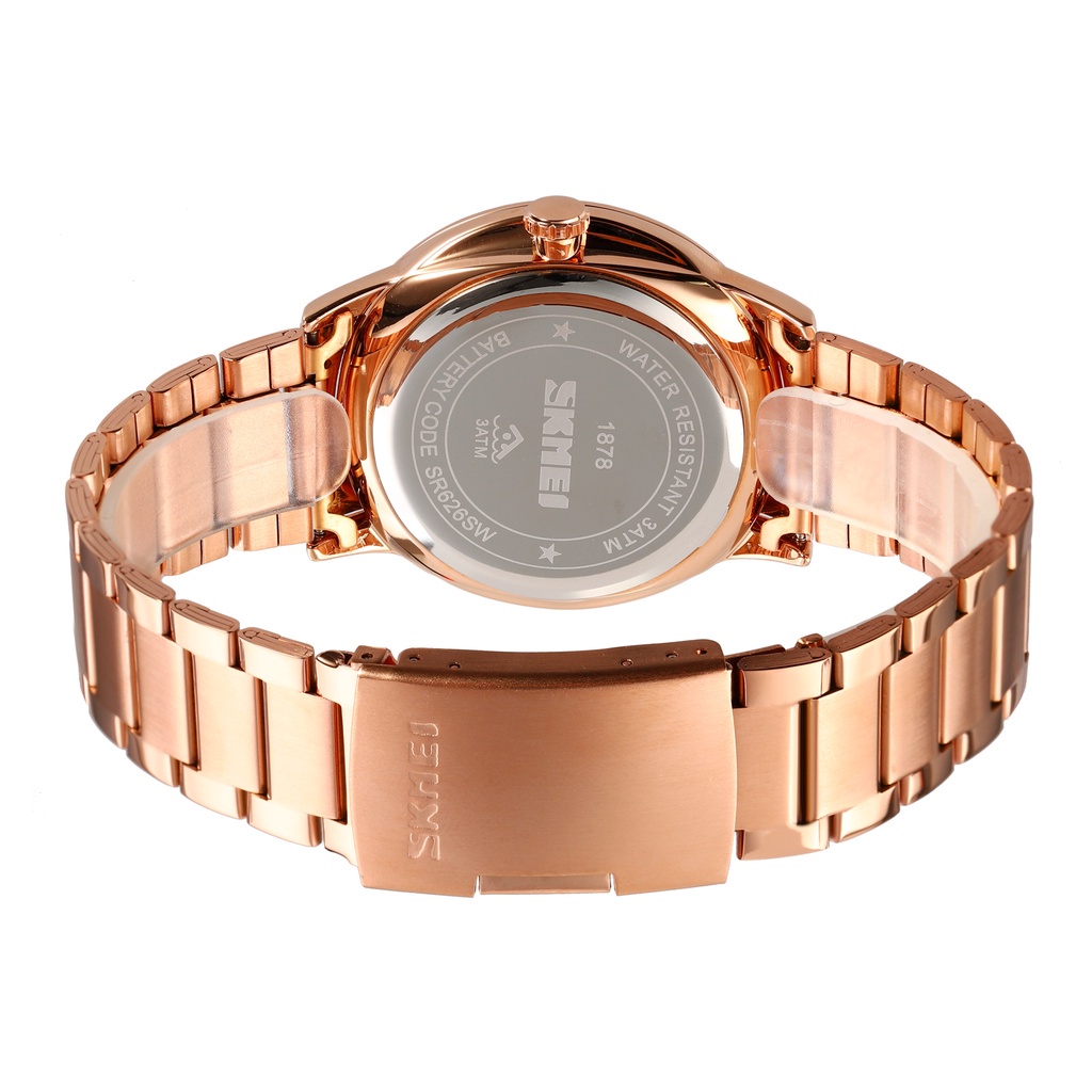 Đồng Hồ Quartz Chống Thấm Nước Chất Liệu Thép Không Gỉ SKMEI 1878