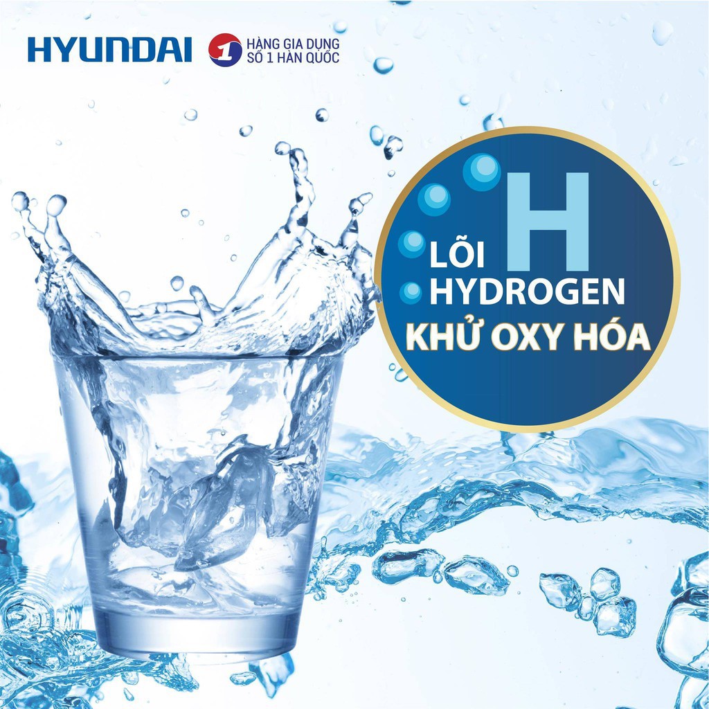 Máy Lọc Nước Hyundai HDE 5519 R.O 10 Lõi Nhập Khẩu Nguyên Chiếc, Sử Dụng Công Nghệ Hydrogen và Alkaline.