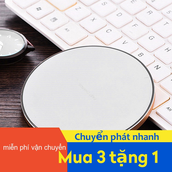 Đế sạc nhanh không dây QI cho iPhone 8/8 Plus/X/11 Pro Max Samsung S8 S7 XS 10W tiện dụng