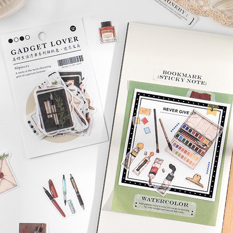 Bộ 40 Sticker Trang Trí Dễ Thương