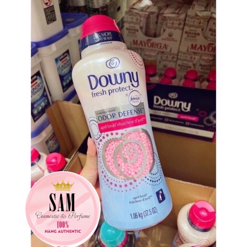 Viên xả vải Downy (màu hồng) của Mỹ giữ thơm lâu Downy