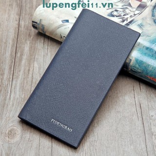 New style, new style, hot sale Men's ultra-thin long wallet, Japanese and Korean student wallet with many soft leather cards, trend of simple lock wallet
