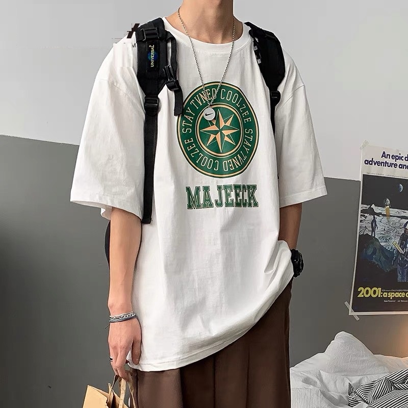 Áo thun MAJEEK Unisex Basic Tee 100% Cotton, Thiết kế SuzaSport phông trơn nam nữ tay lỡ oversize form rộng