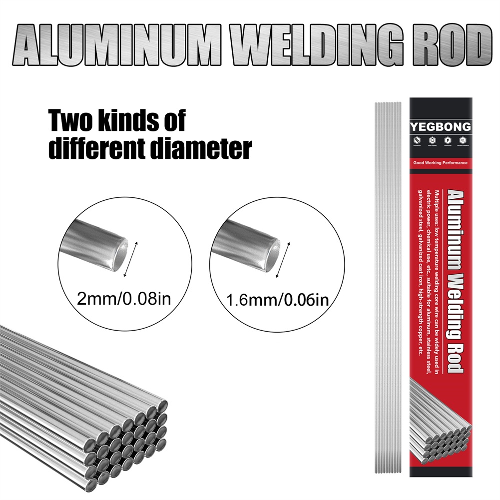 50PCS Đồng Nhôm Que Hàn 1.6mm/2.0mm 12.99 Inch Đa Năng Phổ Nhiệt Độ Thấp Hàn Lõi cho hàn