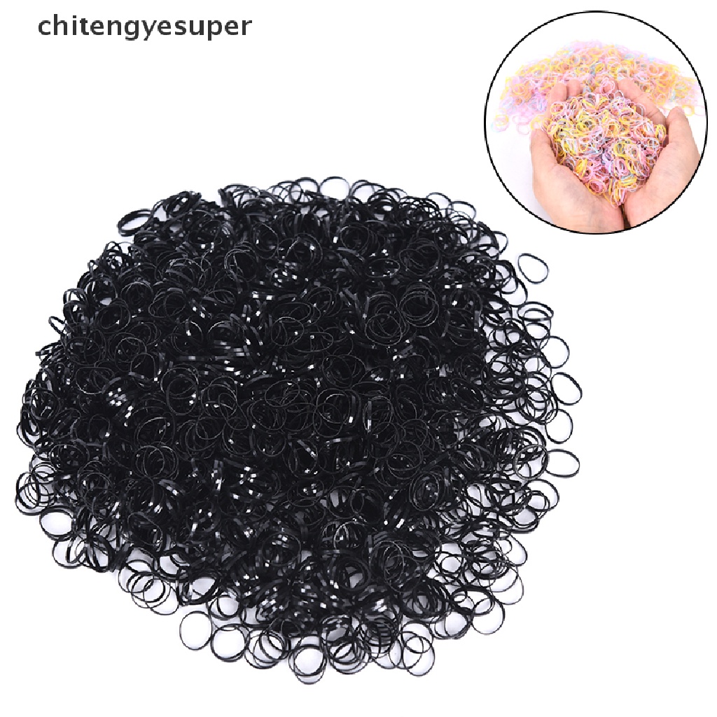 Chitengyesuper 2500Pcs Child Baby Hair Clear Rubber Bands Elastic Braids Plaits Hair Ring Ropes CGS