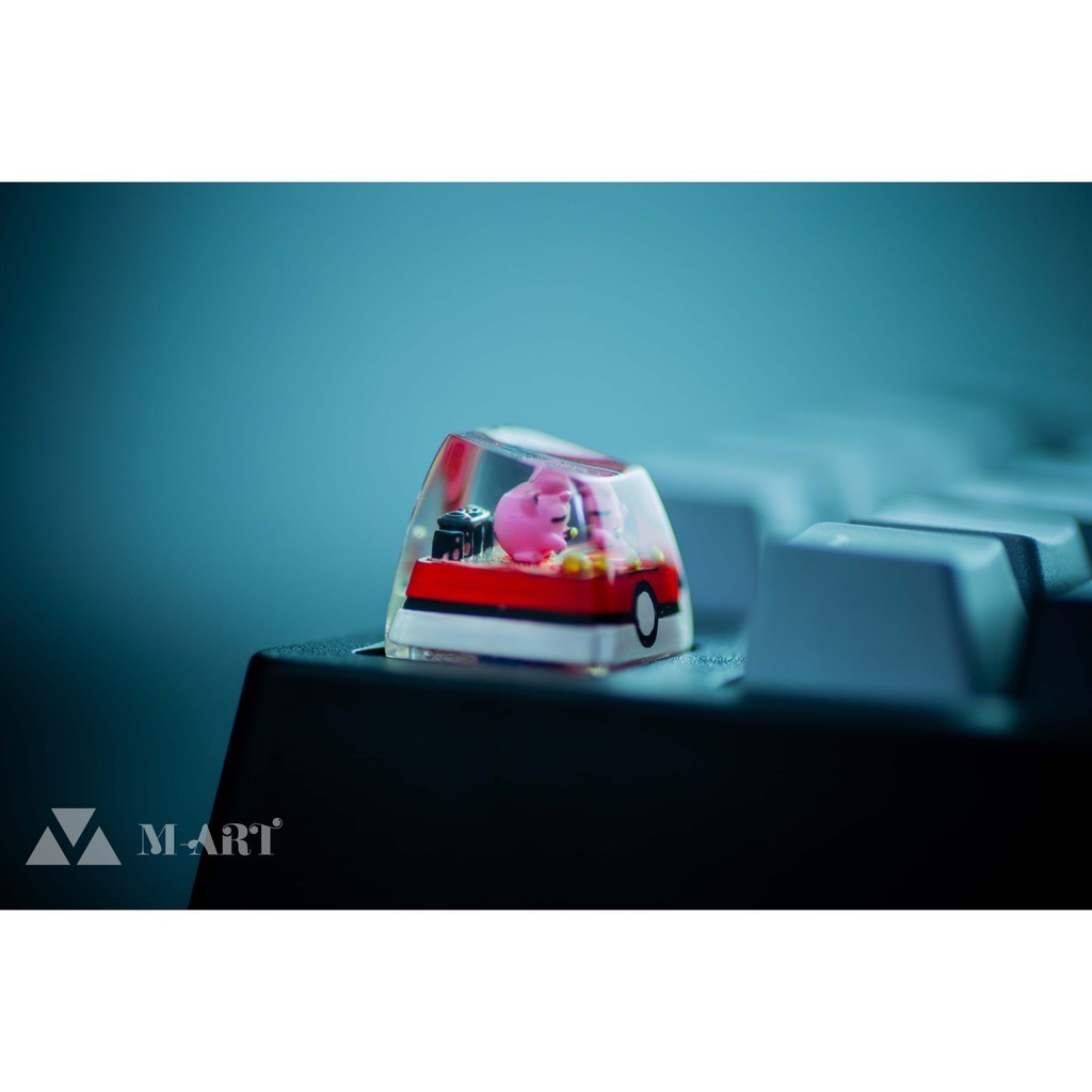 Keycap - Nút Bàn Phím Gaming - Nút Bàn Phím Cơ Ca Sĩ Màu Hồng  - Pokemon - KC012