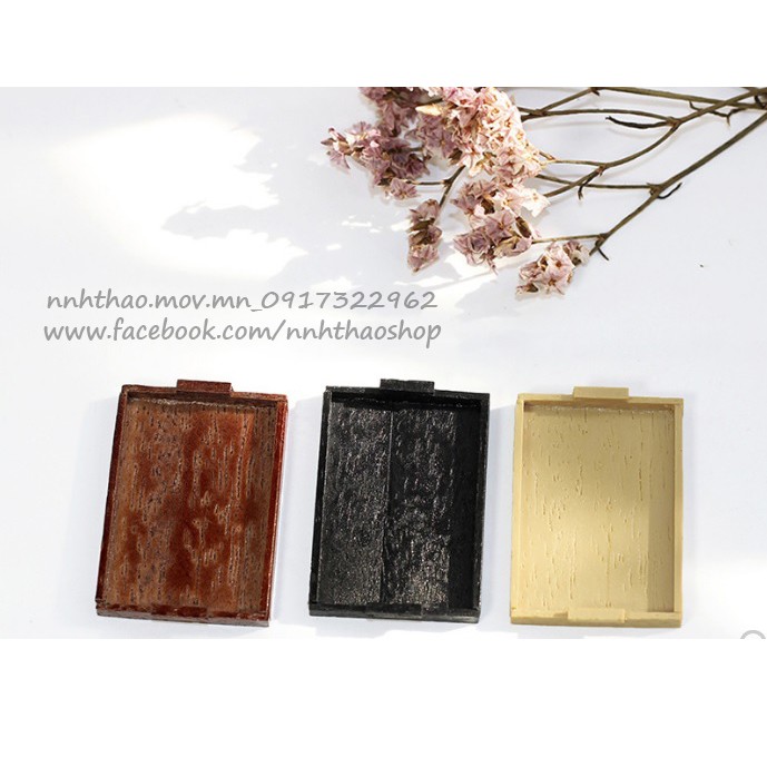 Miniature trang trí mô hình_Khay nhựa giả gỗ (1:12 1:6)