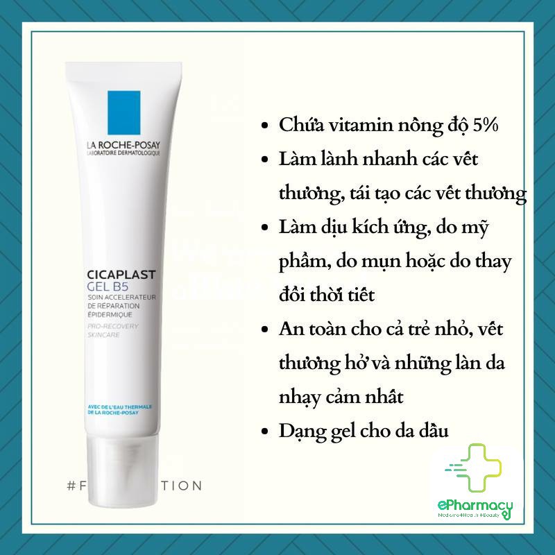 Gel phục hồi da La roche posay cicaplast gel B5 40ml