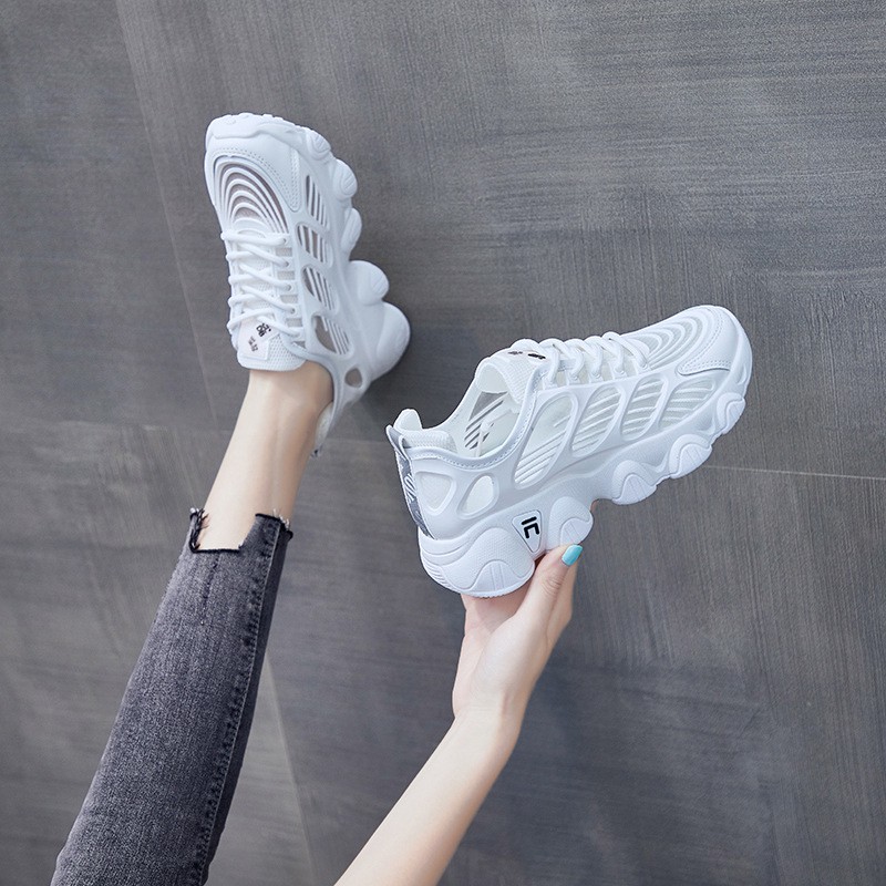 Giày thể thao/sneakers nữ phong cách Hàn Quốc màu trắng | BigBuy360 - bigbuy360.vn