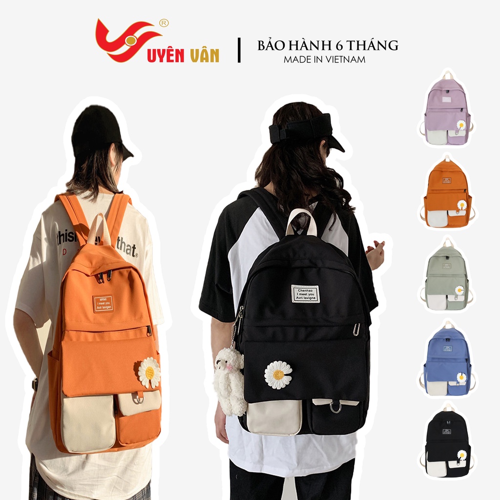 Balo đi học nữ thời trang màu sắc đáng yêu dễ thương giá rẻ A-018