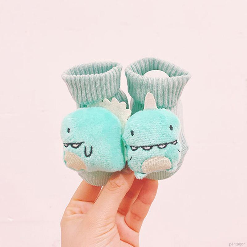 Vớ đan len chống trượt họa tiết hoạt hình dễ thương cho trẻ sơ sinh