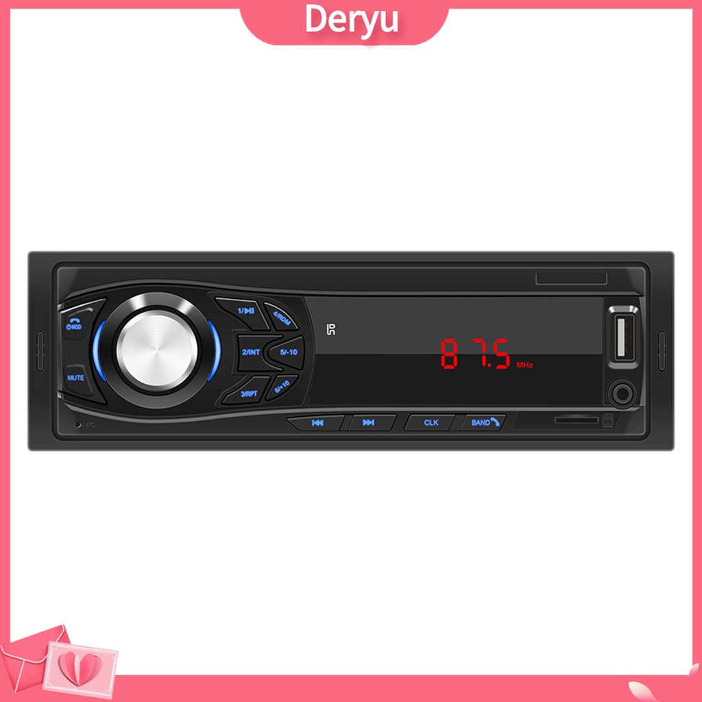 {deryu}| Máy Nghe Nhạc MP3 12V 1 Din Bluetooth Đa Năng Dành Cho Xe Ô Tô