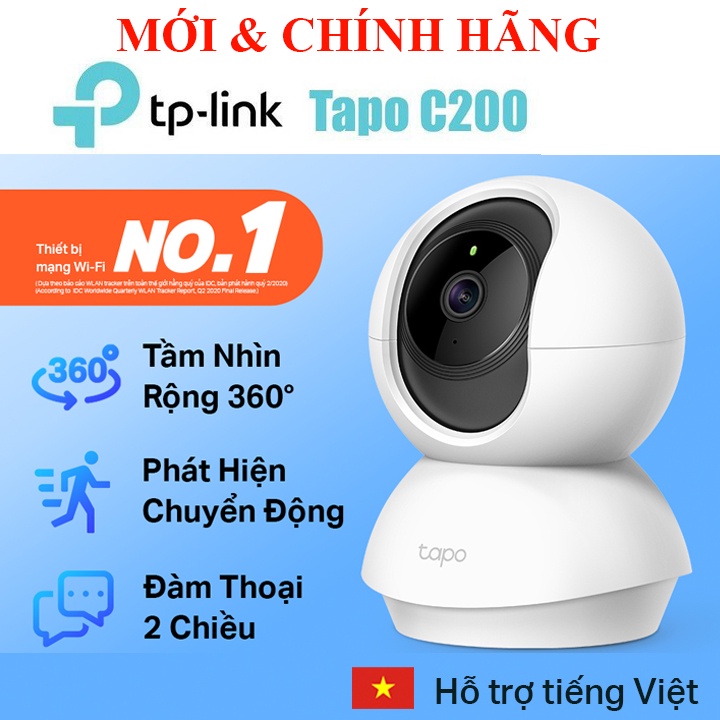 Camera Wifi TP-Link Tapo C200 / C210 Full HD 1080P 360 độ Giám Sát An Ninh