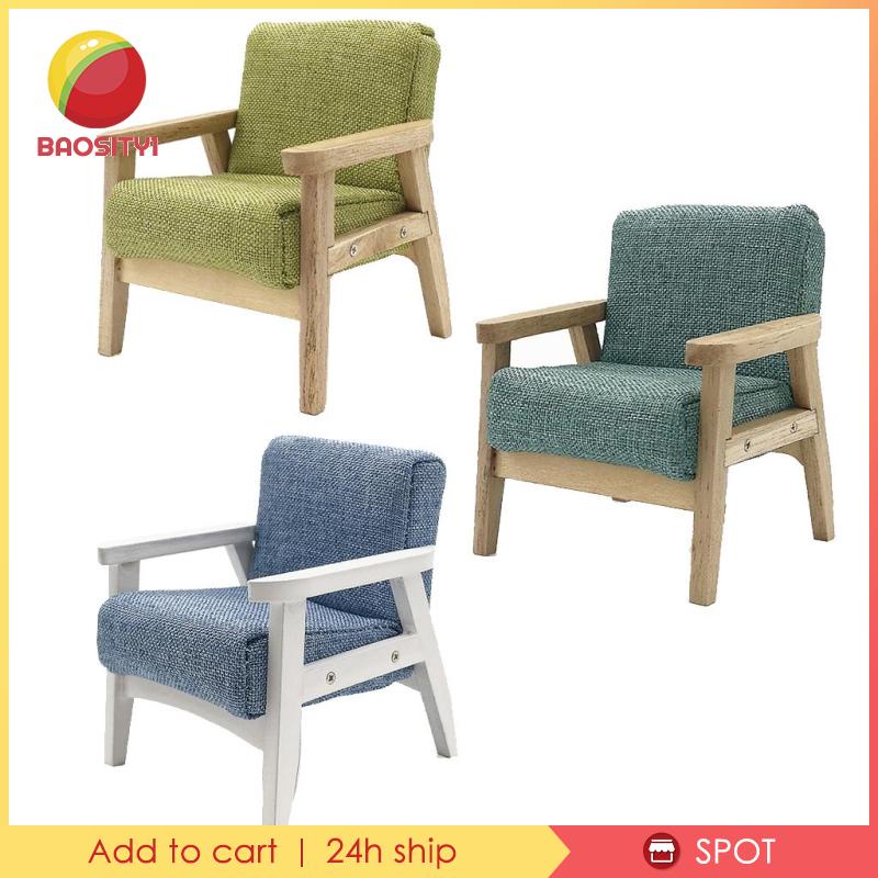 [Baosity 1] Ghế Sofa Màu Xanh Lá Cây Tỉ Lệ 1: 12 Trang Trí Nhà Búp Bê