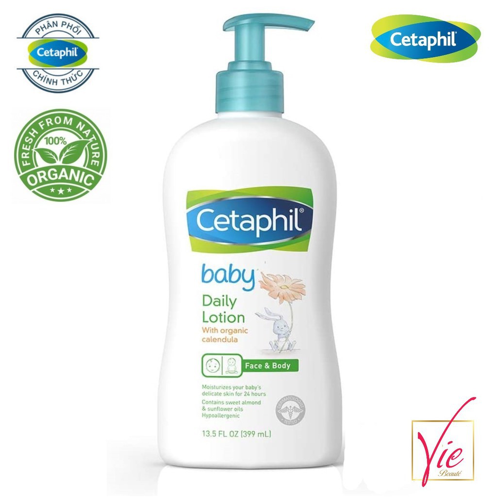 Dưỡng thể cho bé Cetaphil Baby Daily Lotion Face &amp; Body 399ml