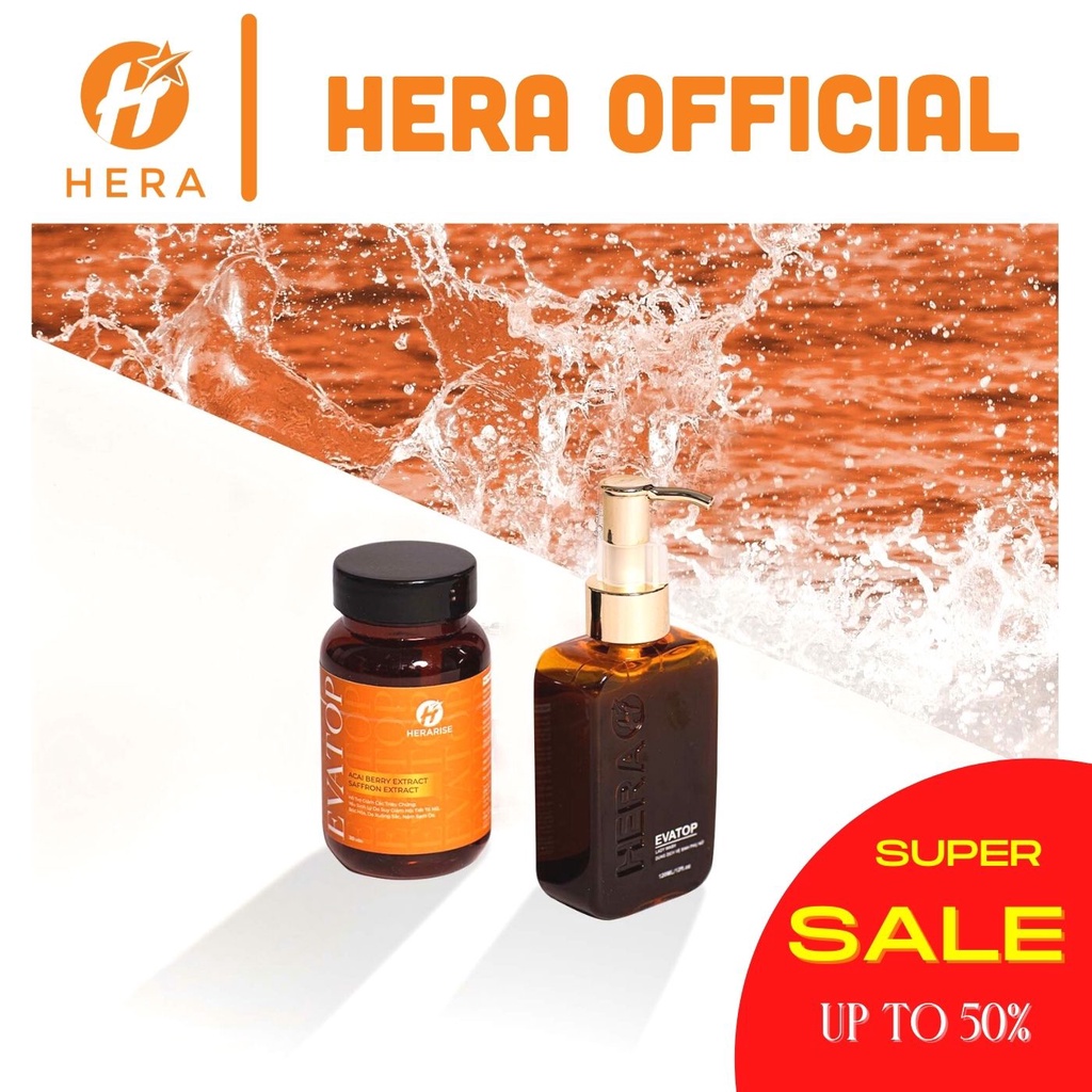 Dung Dịch Vệ Sinh Phụ Nữ Hồng Mịn Se Khít HERA EvaTop Lady Wash - Chai 120 ml