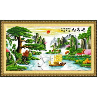 Tranh thêu thuận buồm xuôi gió F319