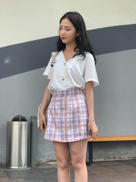 Chân váy ngắn chữ A nhiều màu ulzzang