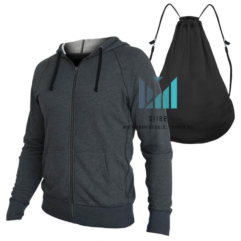 Áo khoác nam nữ đẹp chất nỉ HOODIE dây kéo UNISEX dày dặn chuyển đổi thành balo khoát lên giữ ấm cực tốt