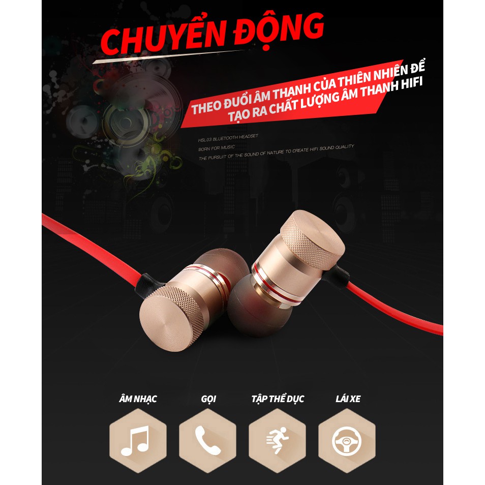 Tai nghe bluetooth từ tính có mic kiểu dáng thể thao 4.1 Fashion