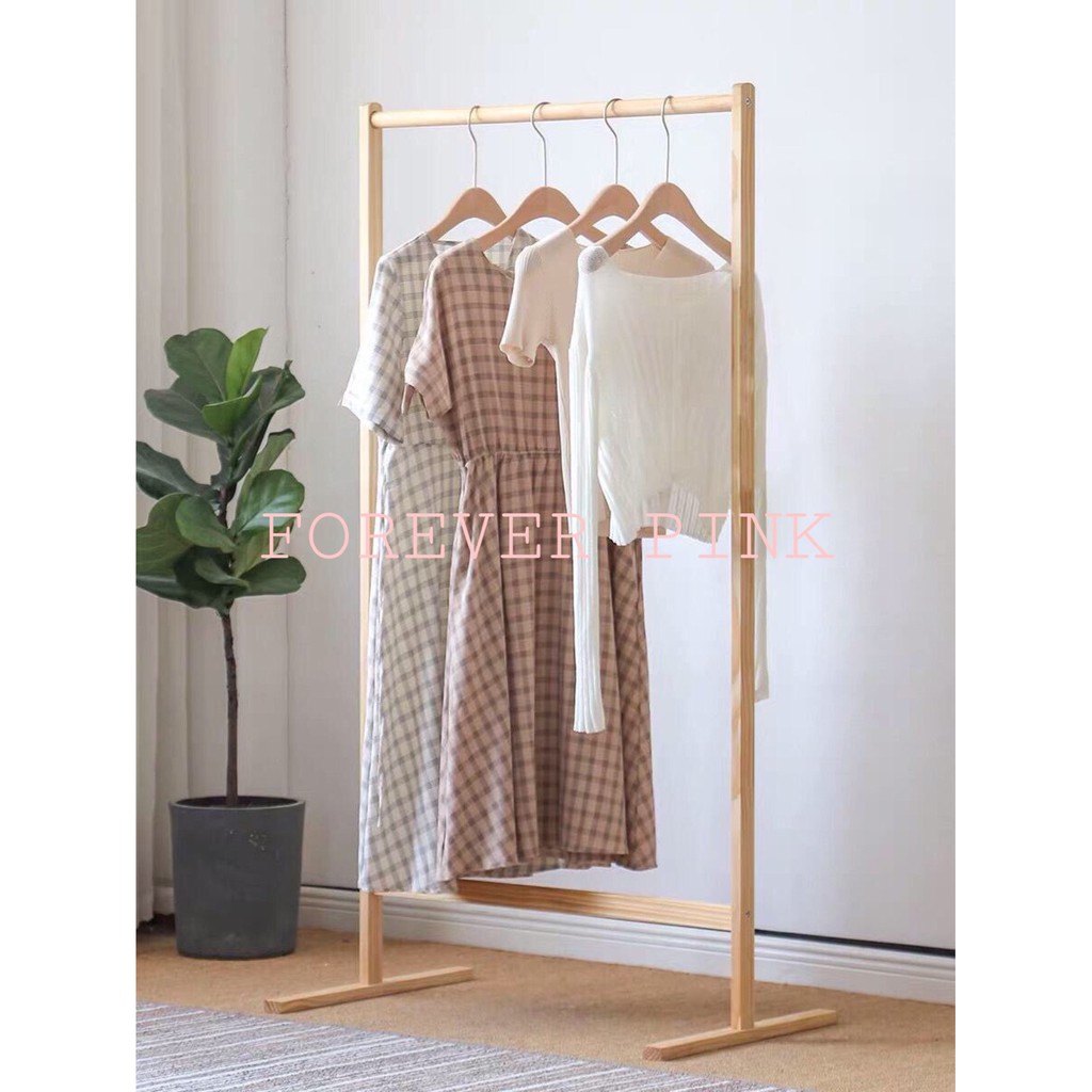 Giá Treo Quần Áo Đơn Gỗ Thông Nhập Khẩu Mỹ BIG SIZE XL Treo Được Đồ Dài - BH 1 năm