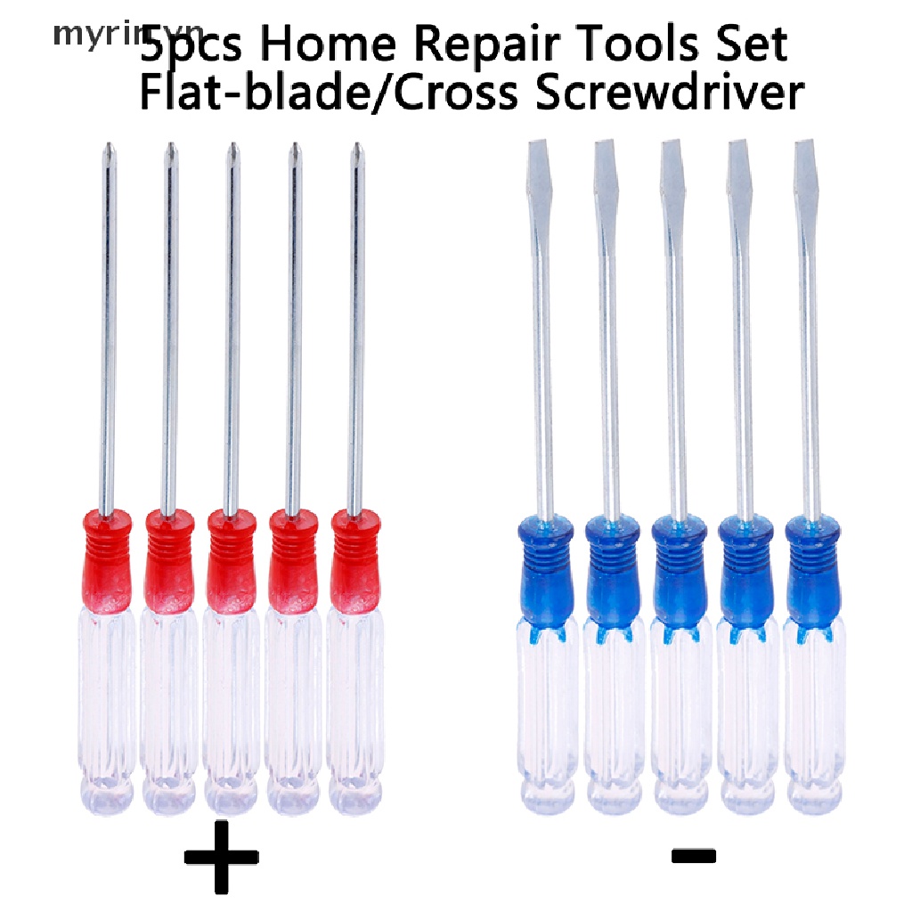 Set 5 Tua Vít Đầu Dẹt / Lưỡi Chữ Thập Chuyên Dụng Sửa Chữa Vật Dụng
