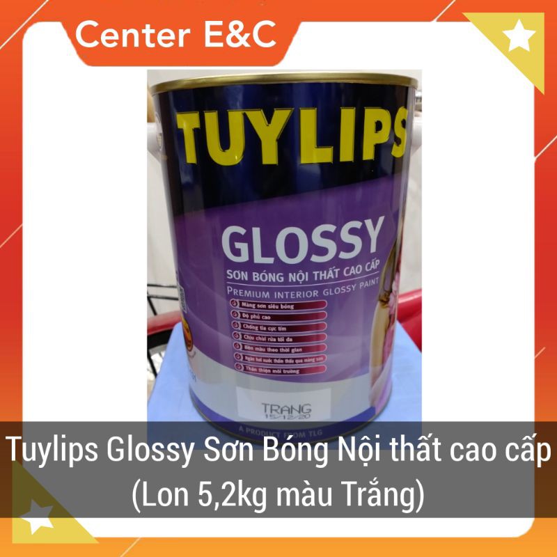 Sơn Bóng Lộng Lẫy Tường Trong Nhà Tuylips Glossy - Lon 5L - Sơn Mầu và Sơn Trắng Cao Cấp Phòng Trong Nhà