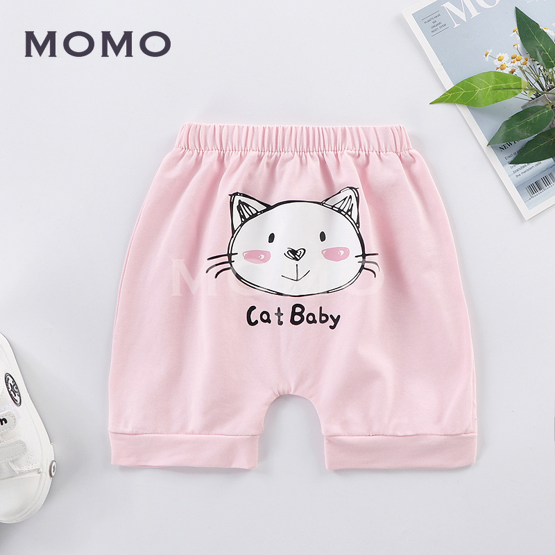 Quần Short Cotton Kiểu Hoạt Hình Xinh Xắn Cho Bé 0-5 Tuổi