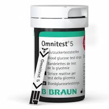 Que thử đường huyết Omnitest 5 (2 lọ x 25 que)