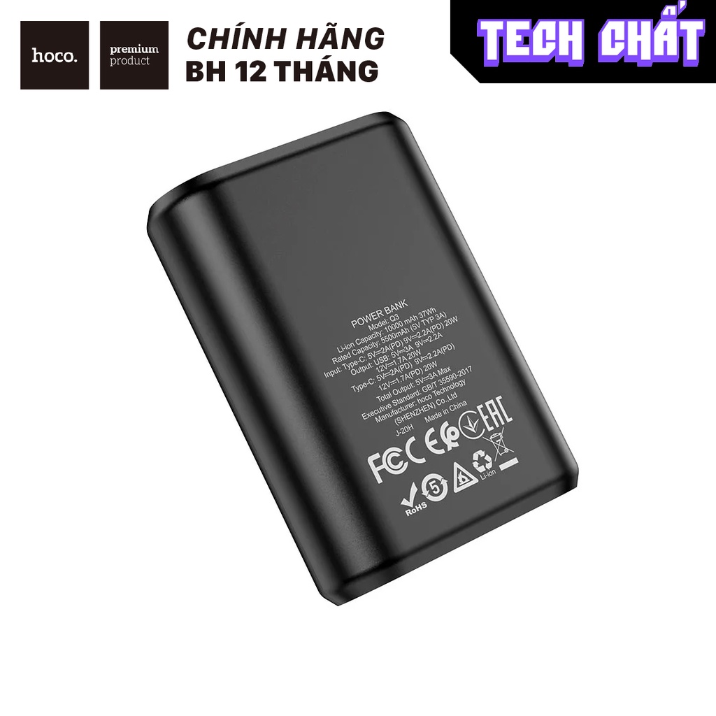 Pin dự phòng sạc nhanh 22,5w cục trong suốt 20000 mAh chính hãng wekome kingkong cho iPhone android Tech chất WP 337 333