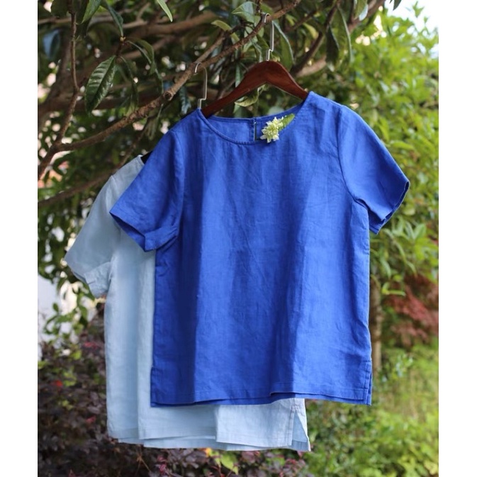 Áo linen tưng basic