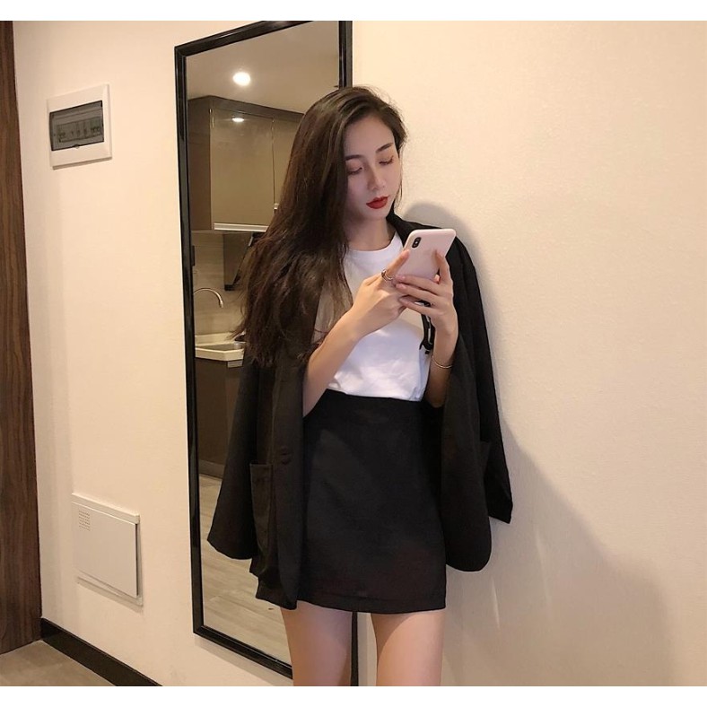 [Ảnh thật] Set Bộ Áo Vest Blazer Kèm Chân Váy Chữ A | BigBuy360 - bigbuy360.vn