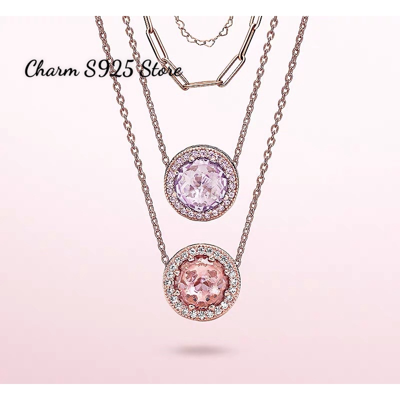 combo dây chuyền + hạt charm pan Ale đính đá bạc s925 cao cấp