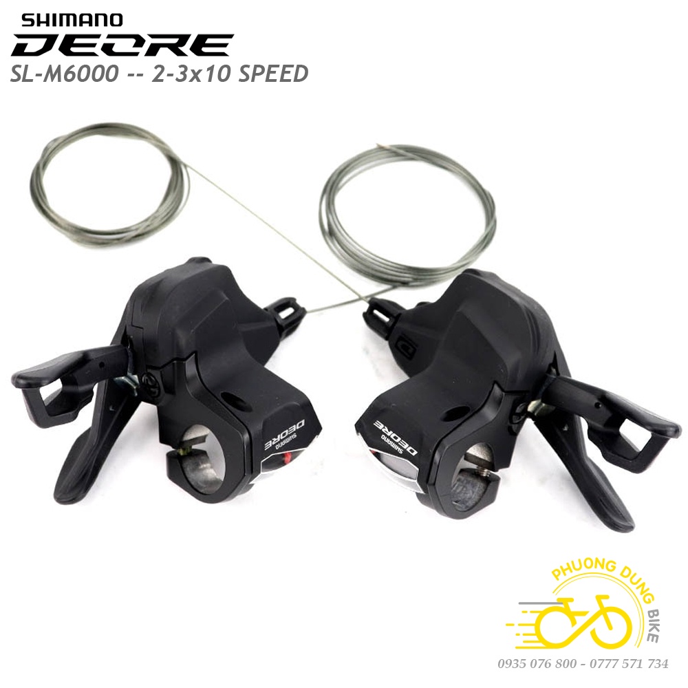 Tay đề bấm xả xe đạp SHIMANO DEORE SL M6000 2/3x10 Speed - Hàng Chính Hãng