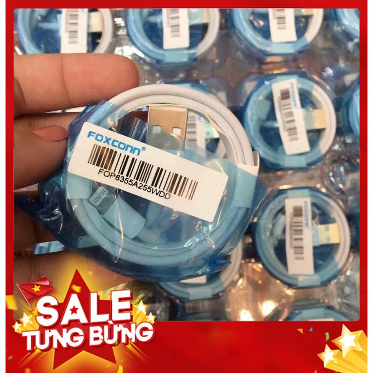 FREESHIP 50K__ [HOT] CÁP IPHONE FOXCOM 5iC ĐẦU BỌC SẮT ( BH 6 THÁNG )