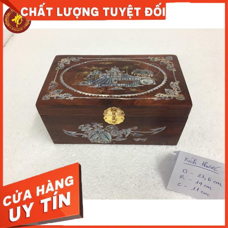 Hộp gỗ gụ khảm trai