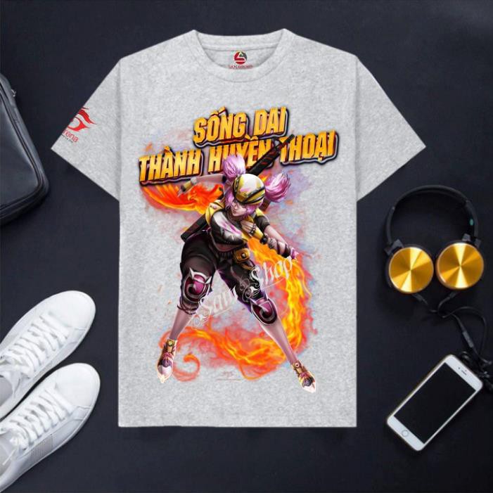 Áo Free Frie cotton màu ghi xám chất cực đẹp Gái Ngổ Ngáo / có size trẻ em