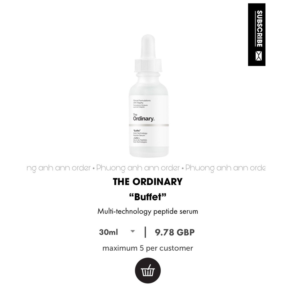 [PAA order] Chống lão hóa toàn diện “Buffet” - The Ordinary