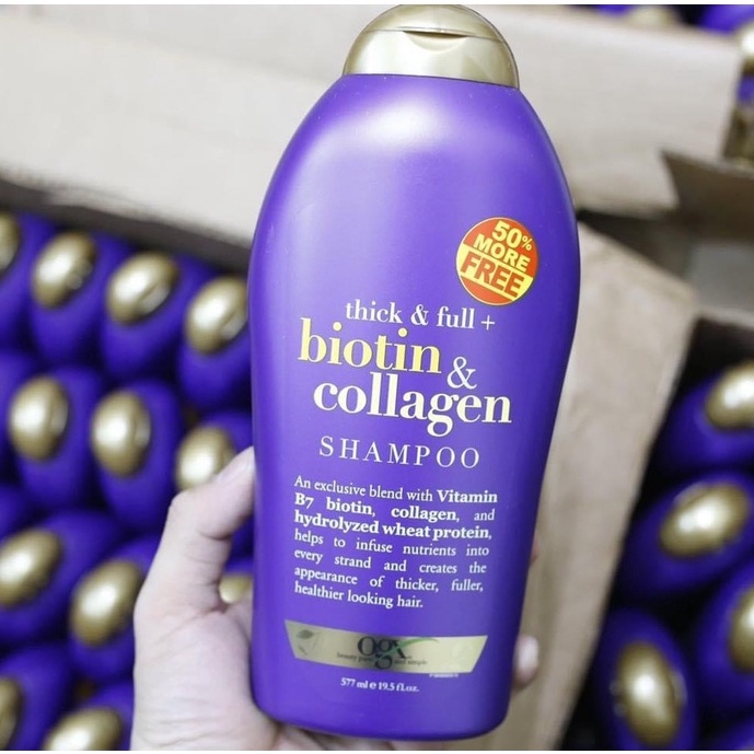 Biotin Collagen Chống Rụng Tóc Và Kích Thích Mọc Tóc  cặp Dầu Gội+Xả 577ml - ANNA COSMETIC