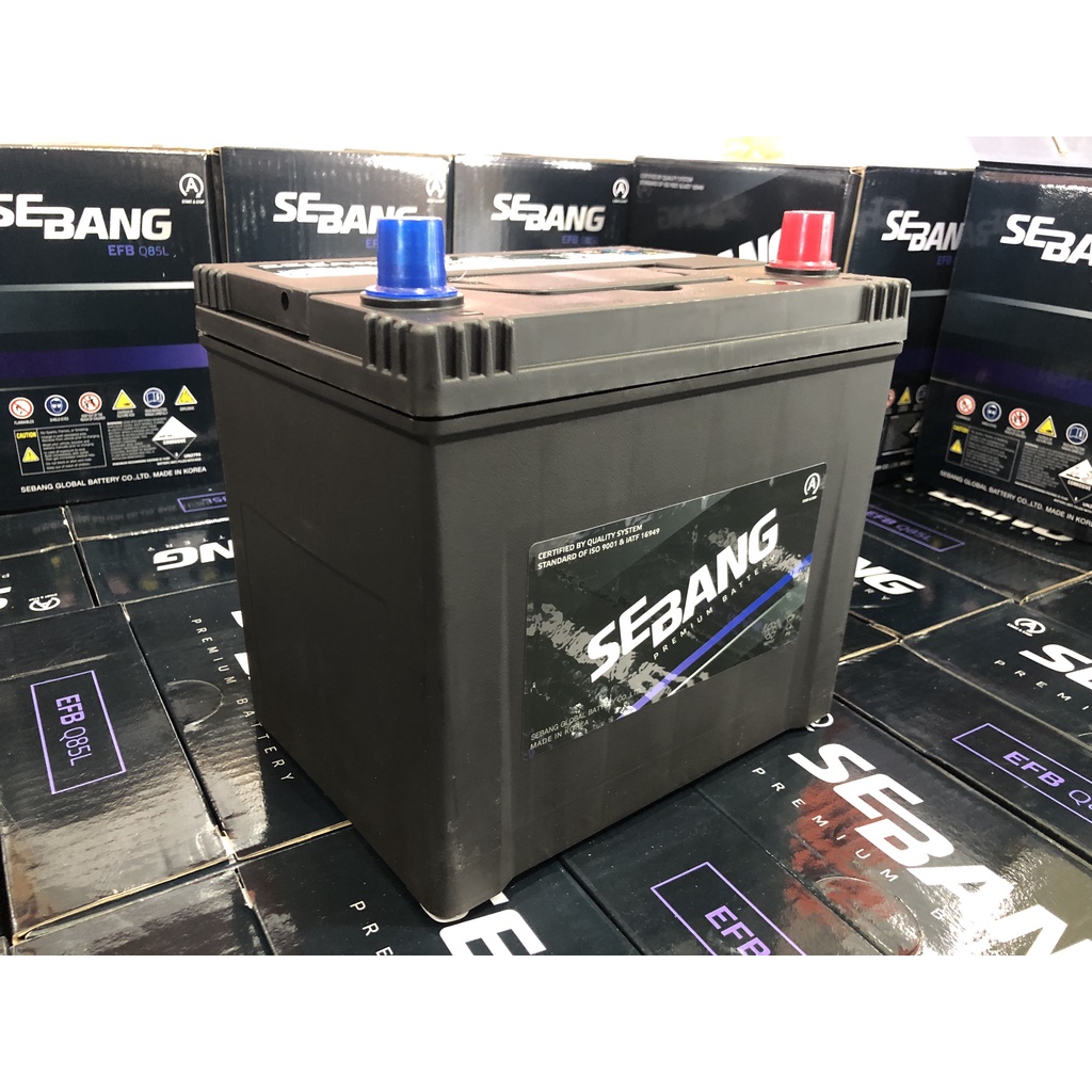 ẮC QUY ô tô SEBANG / ROCKET EFB Q85 12V  65AH cho xe mazda 3, mazda 6, mazda CX5, mazda CX8, mazda CX9