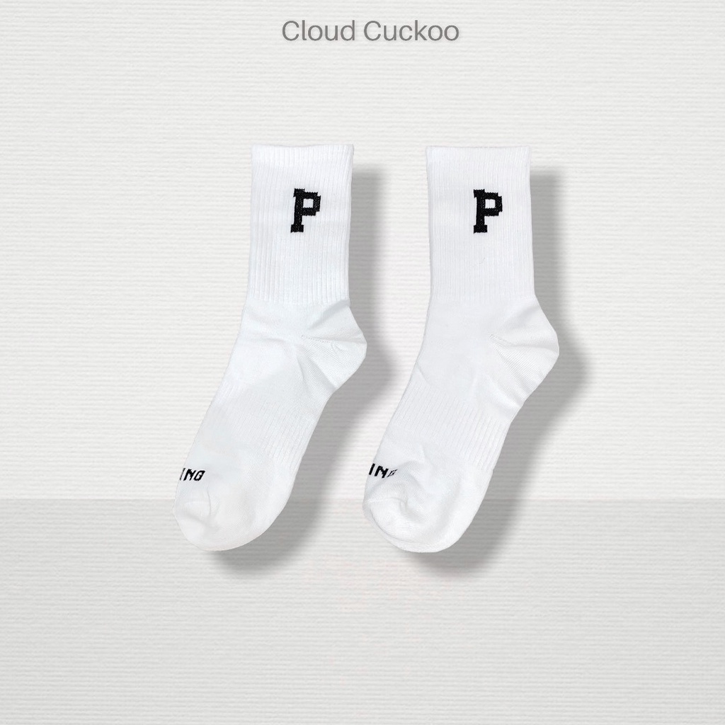 Tất Cao Cổ Thêu Chữ Phom To Phong Cách Hàn Quốc Chất Siêu Đẹp Unisex Nam Nữ Đều Đi Thoải Mái - Mã Số: 26071