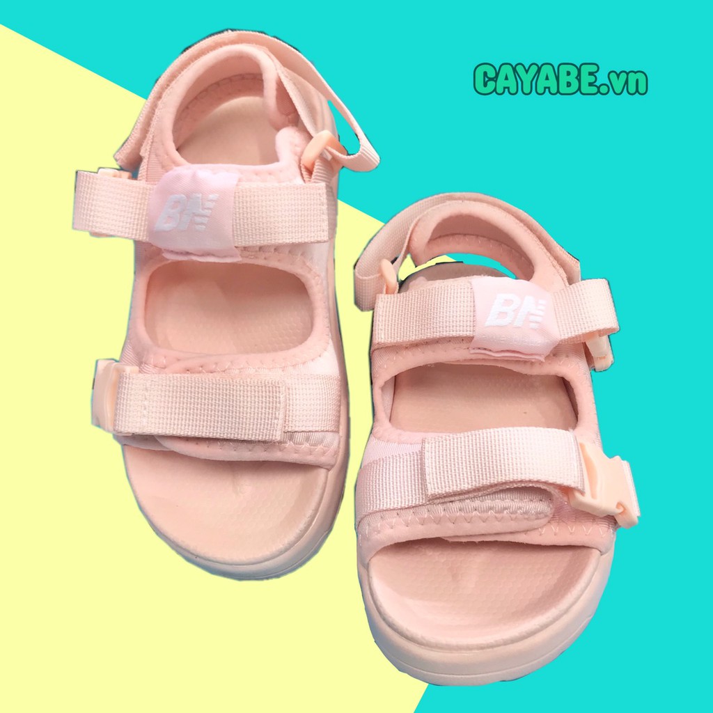 SANDAL BÉ GÁI CAYABE MÀU HỒNG NHẠT THỂ THAO QUAI DÁN BN