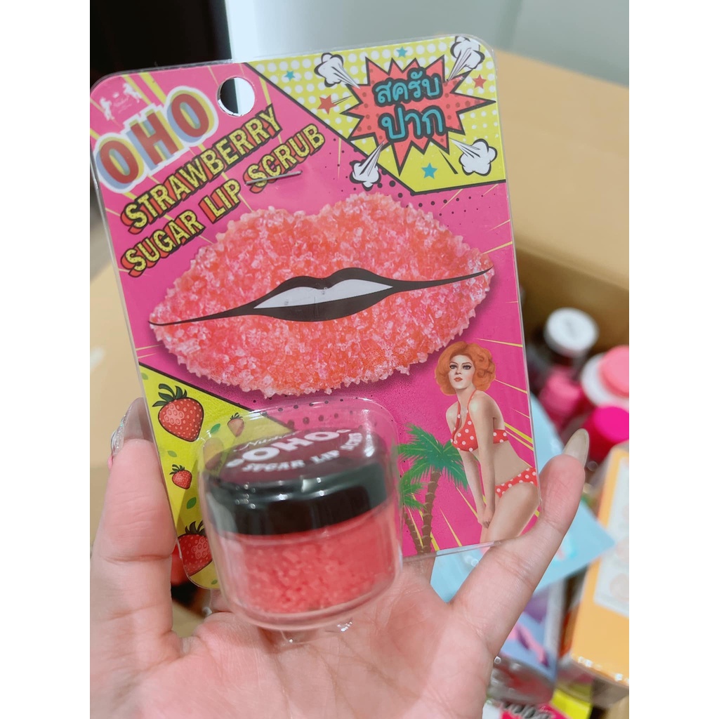 Tẩy Da Chết Cho Môi OHO SUGAR LIP SCRUB Thái Lan 25g