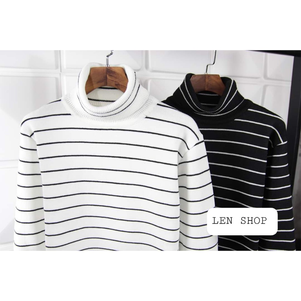 Áo Len Cổ Lọ Nam Nữ KING Kẻ Sọc Dáng Ôm Chất len Mềm Mịn Siêu Ấm style Hàn Quốc Cao Cấp TPHCM
